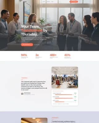 Score - Training Services Landing page Template