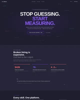 Calibrate - Precise Hiring Landing Page Template