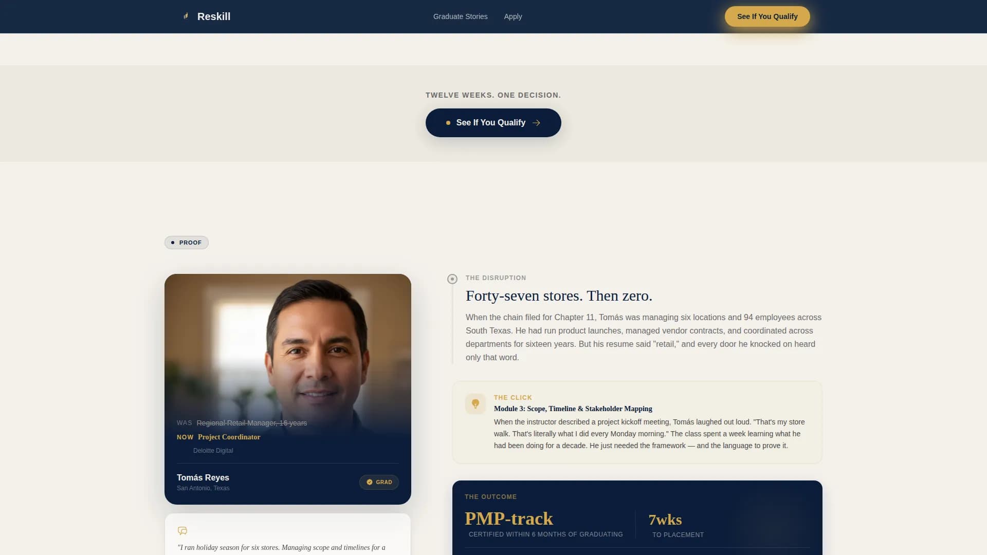 Reskill - Career Training Landing page Template