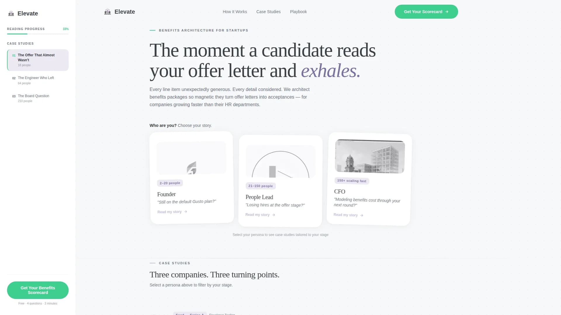 Elevate - Magnetic Benefits Landing Page Template