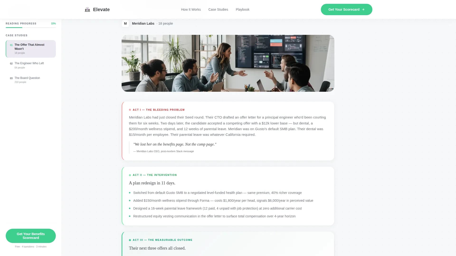 Elevate - Magnetic Benefits Landing Page Template