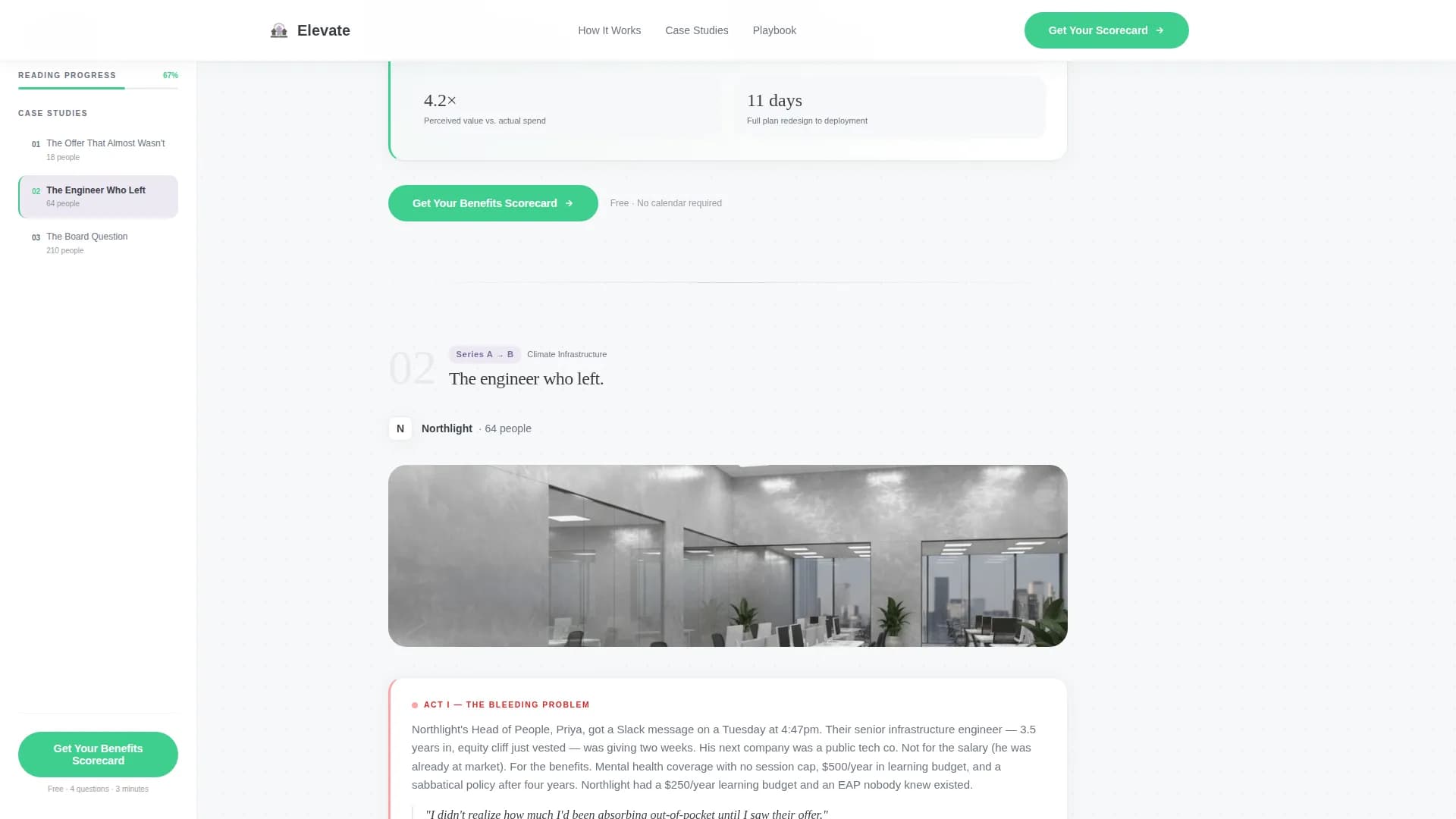 Elevate - Magnetic Benefits Landing Page Template