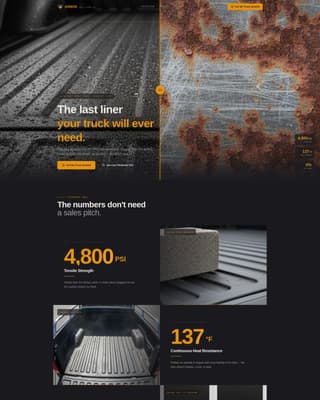 Armor - Rugged Truck Bed Liner Landing Page Template