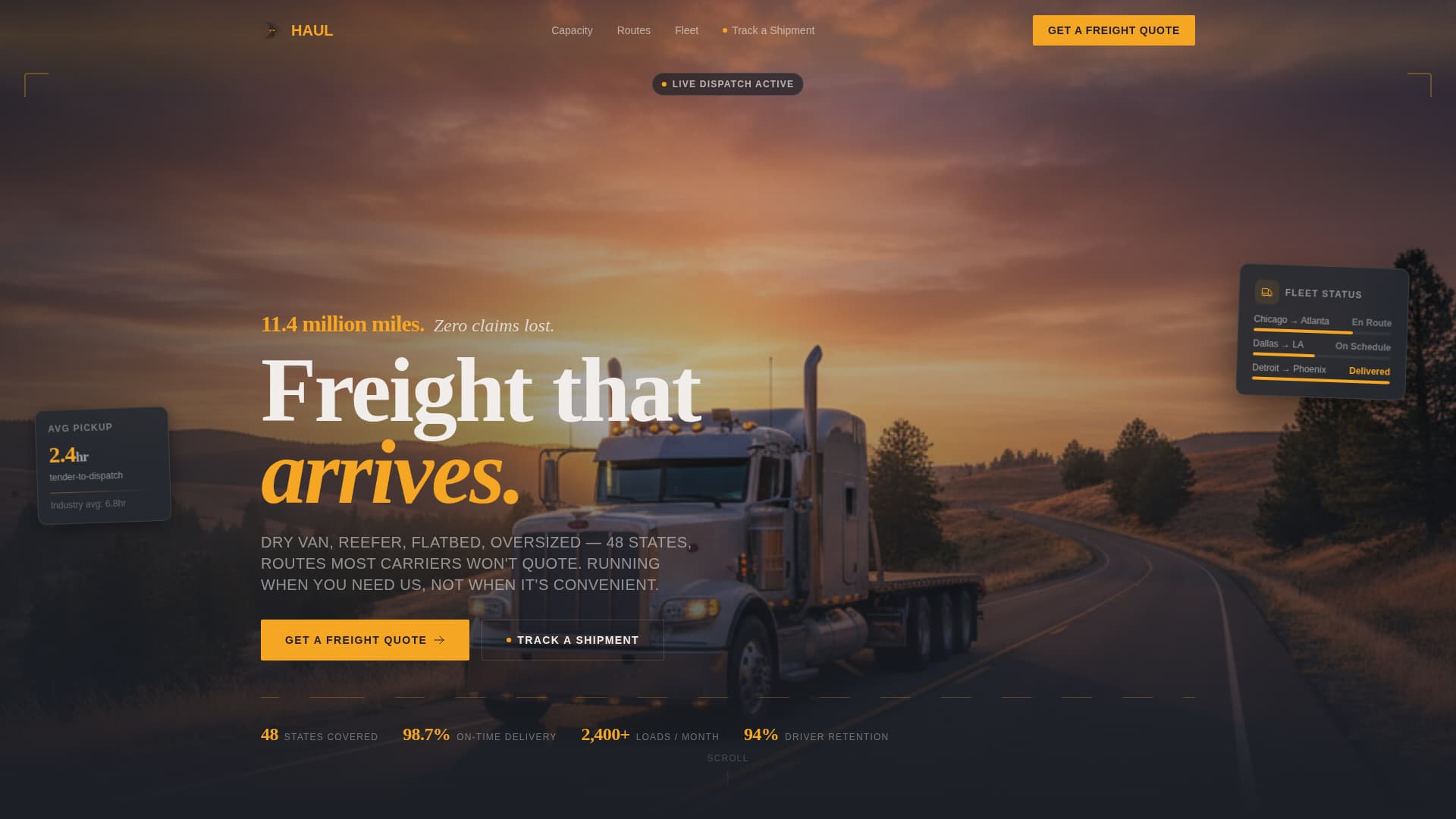 Freight & Shipping Professional Website Template