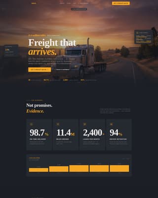 Freight & Shipping Professional Website Template
