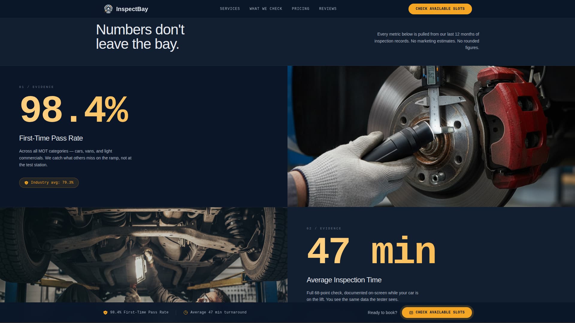 Inspect Bay - Industrial Automotive Landing Page Template