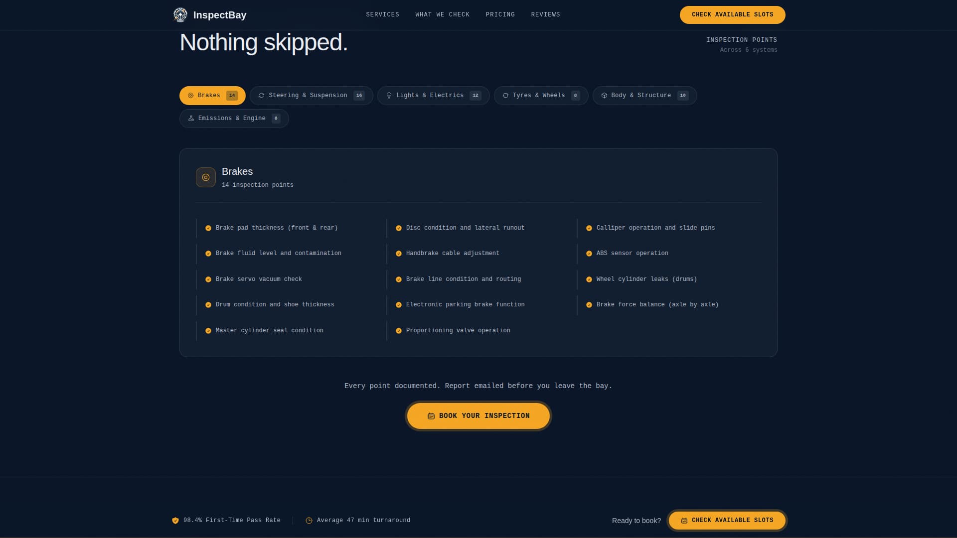 Inspect Bay - Industrial Automotive Landing Page Template
