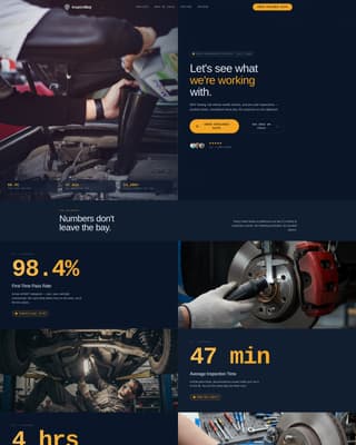 Inspect Bay - Industrial Automotive Landing Page Template