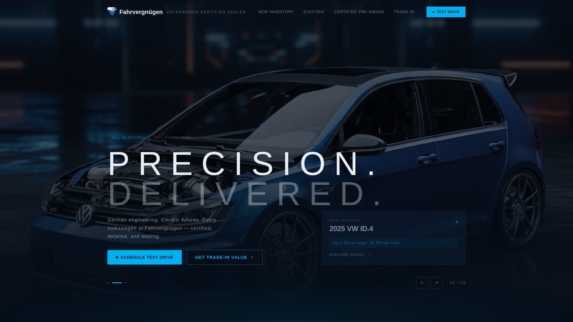 Car Dealership Online Booking Website Template