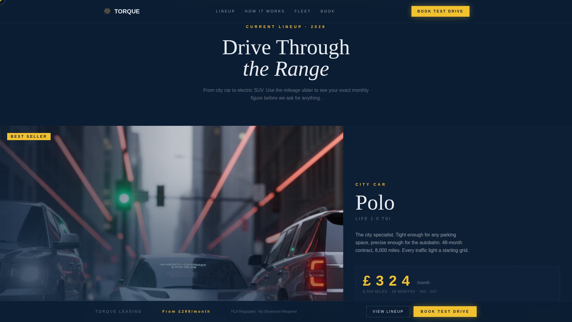 Car Dealership Virtual Booking Website Template