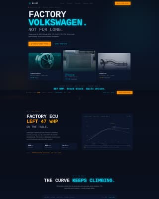 Boost - Highperformance Volkswagen Landing Page Template
