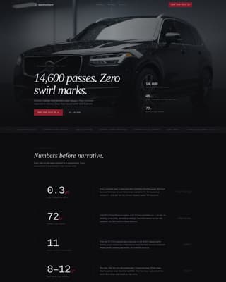 Swedish Steel - Precision Volvo Detailing Landing Page Template