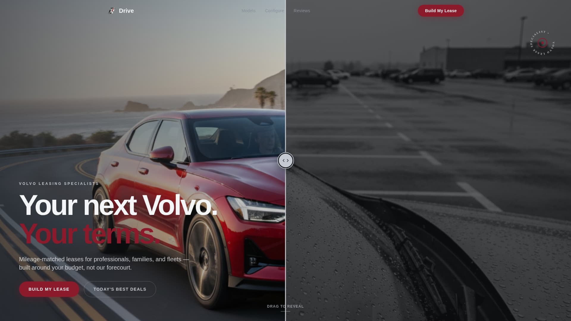 Drive - Dynamic Volvo Leasing Landing Page Template