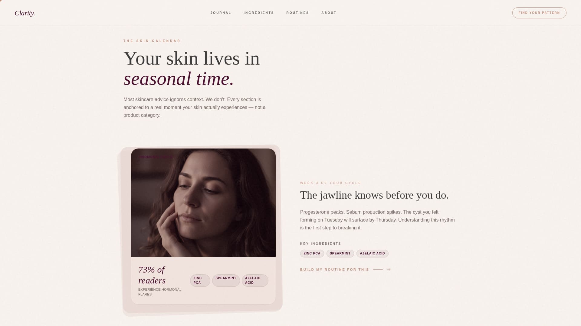 Clarity - Luxe Acneprone Landing Page Template