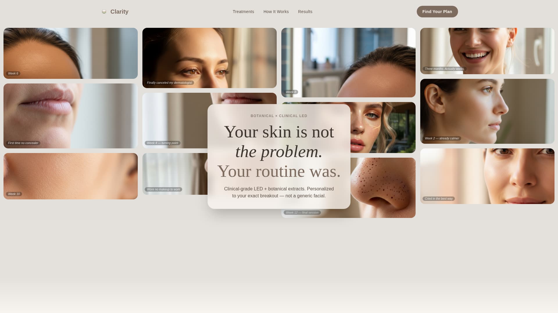 Clarity - Soothing Acnetreatment Landing Page Template