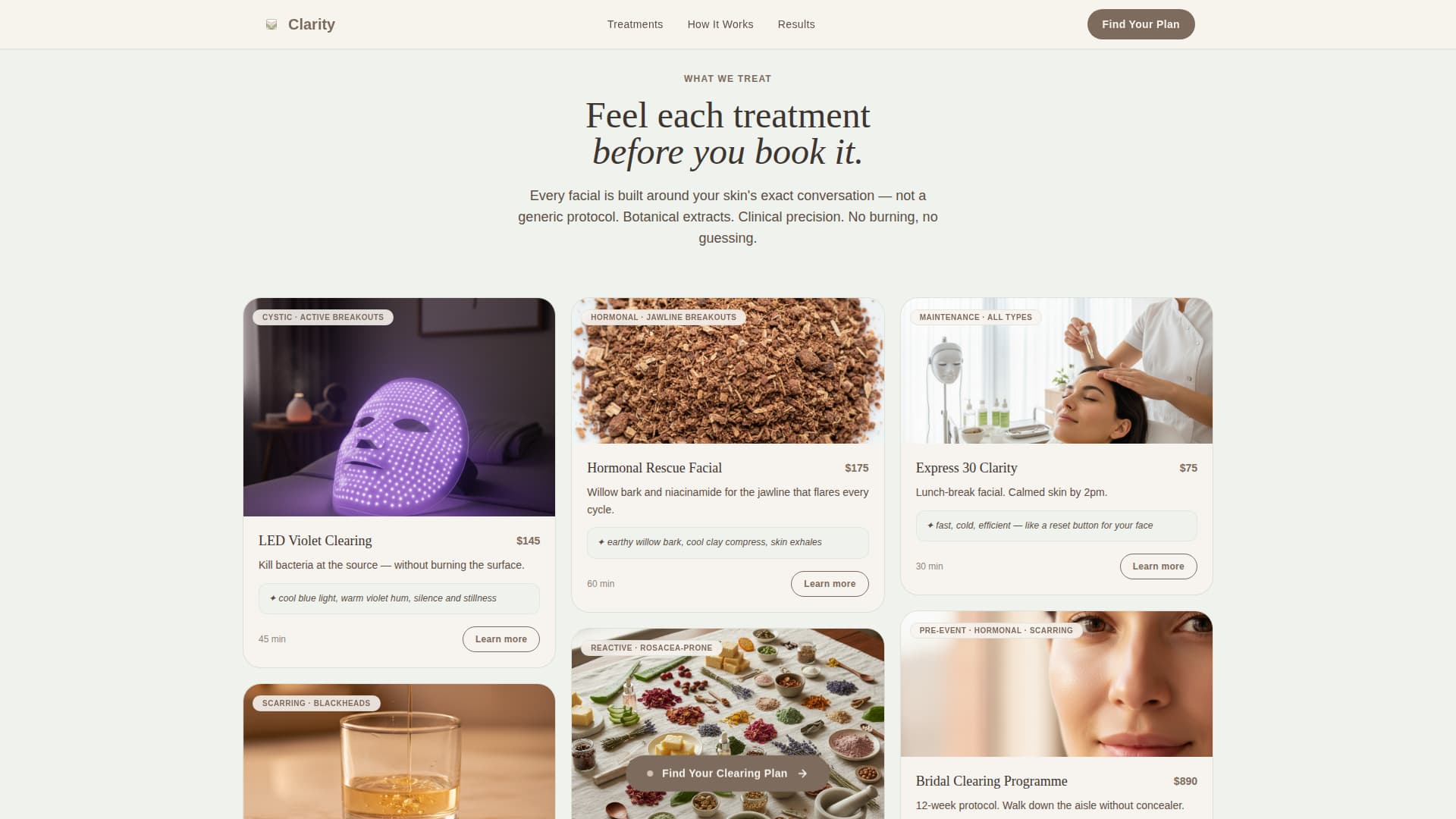 Clarity - Soothing Acnetreatment Landing Page Template