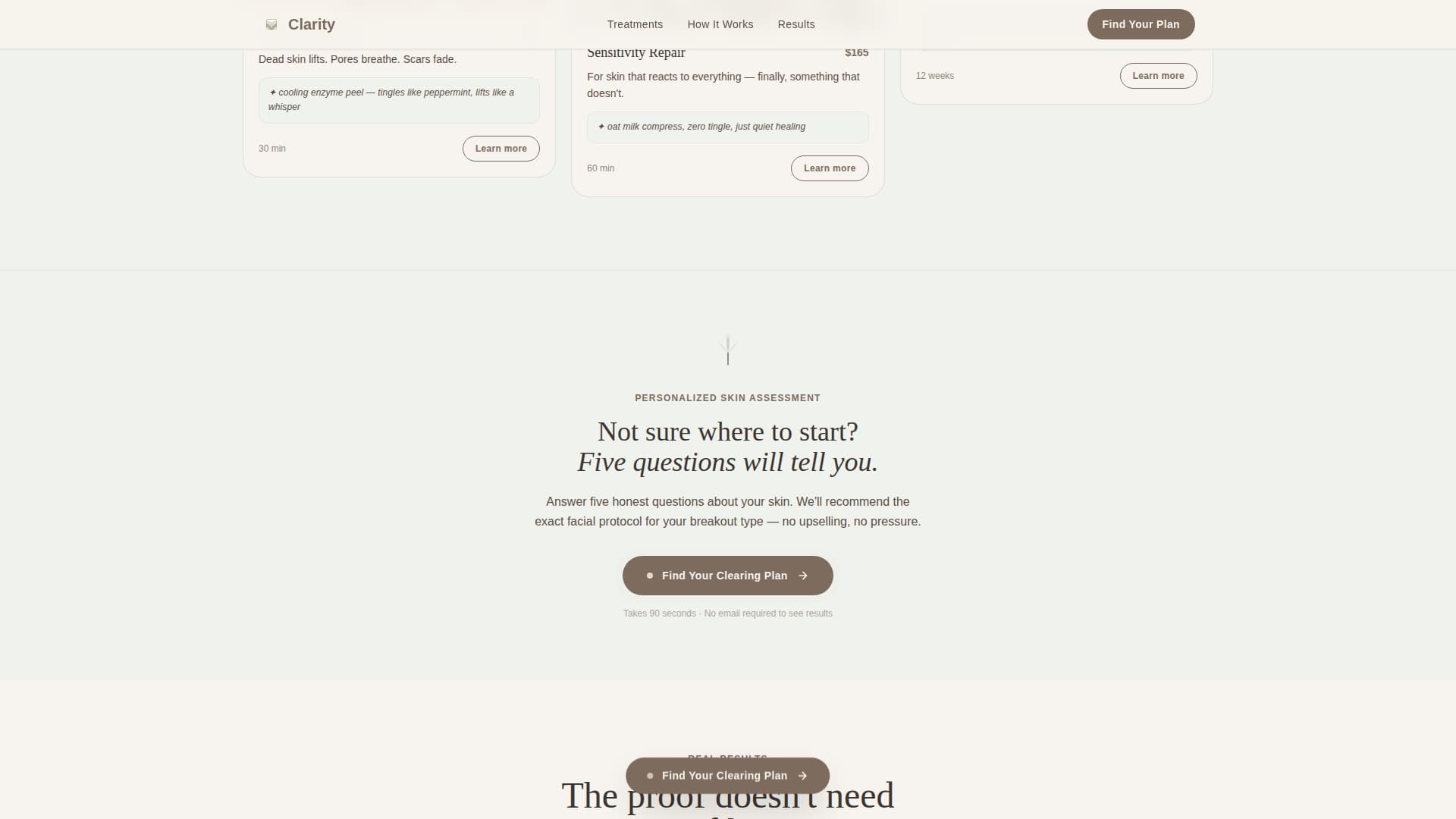 Clarity - Soothing Acnetreatment Landing Page Template
