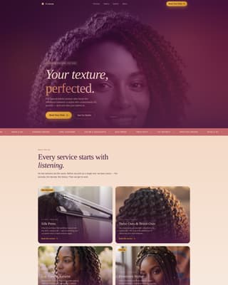 Crown - Luxurious Hairsalon Landing Page Template