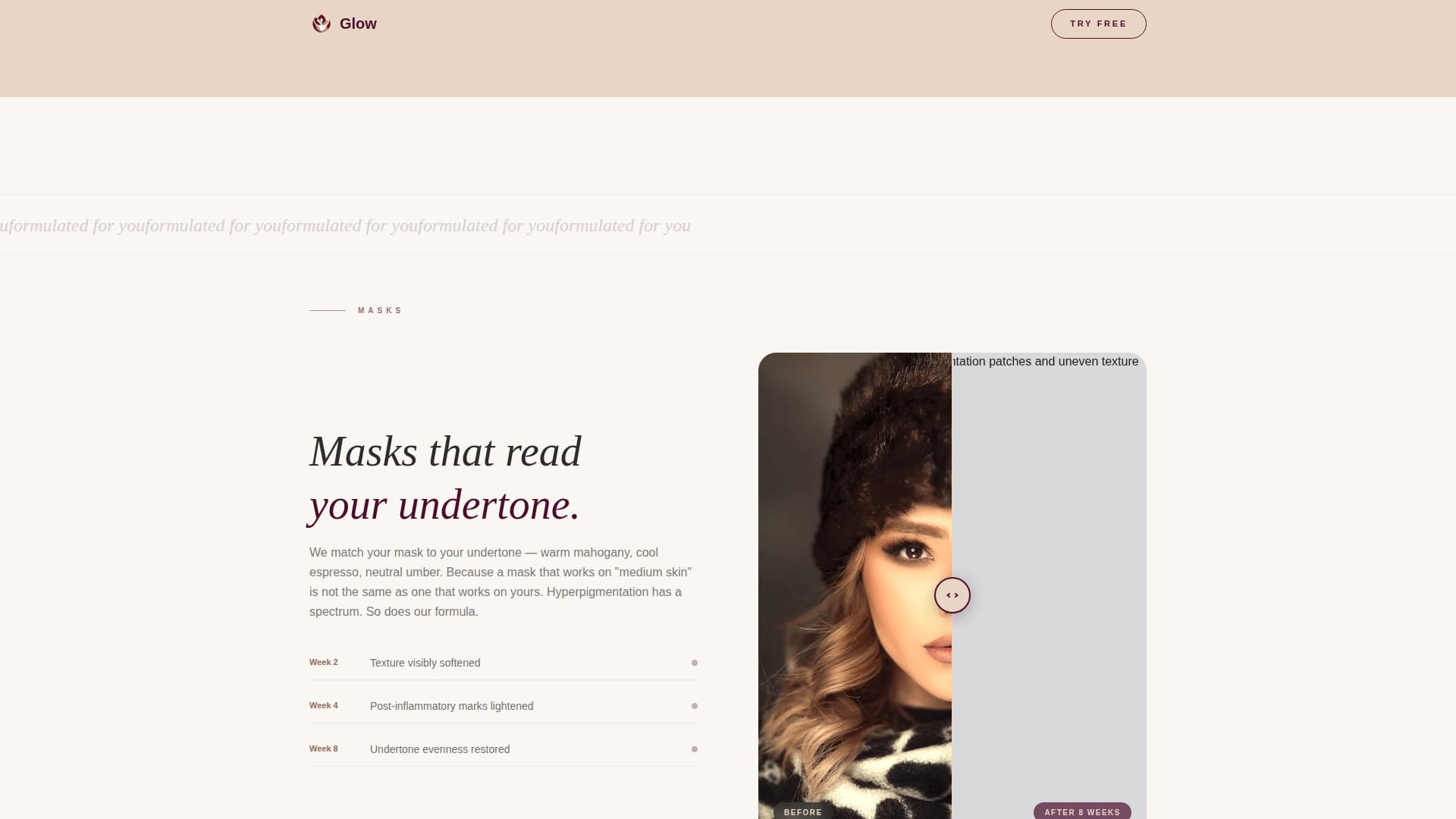 Glow - Luxe Skincare Landing Page Template