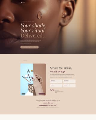 Glow - Luxe Skincare Landing Page Template