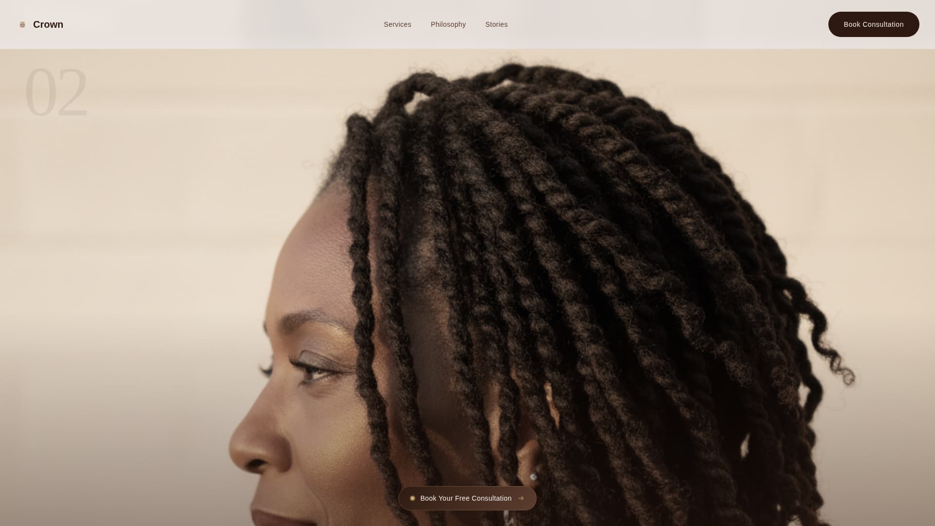 Crown - Luxe Afrohair Landing Page Template
