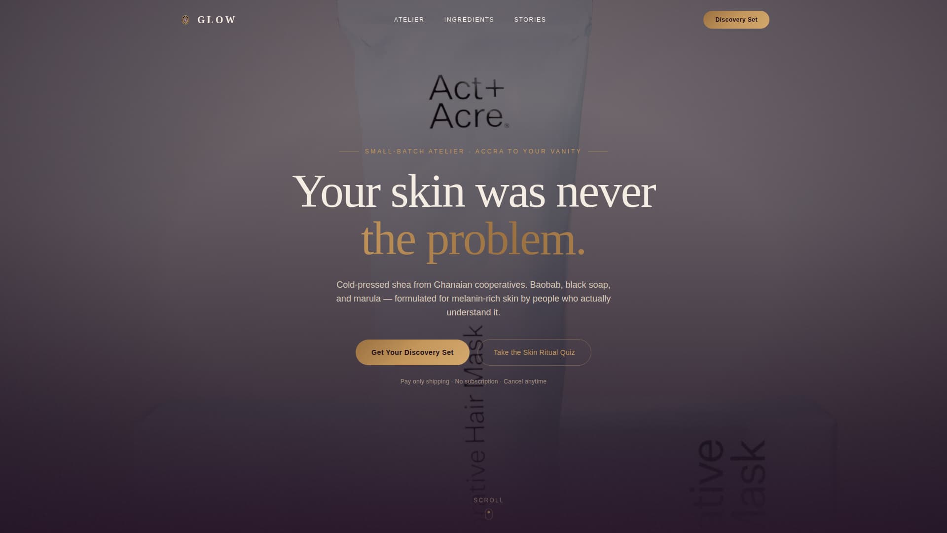 Glow - Luxurious Skincare Landing Page Template