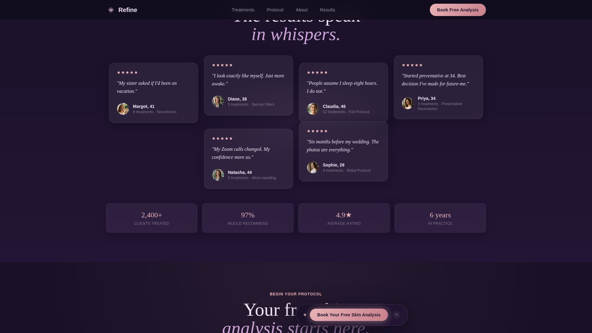 Refine - Luminous Antiaging Landing Page Template