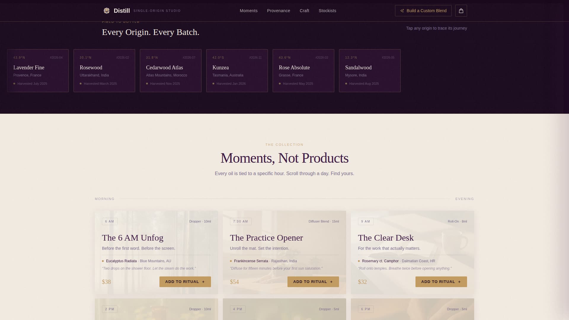 Distill - Luxurious Aromatherapy Landing Page Template