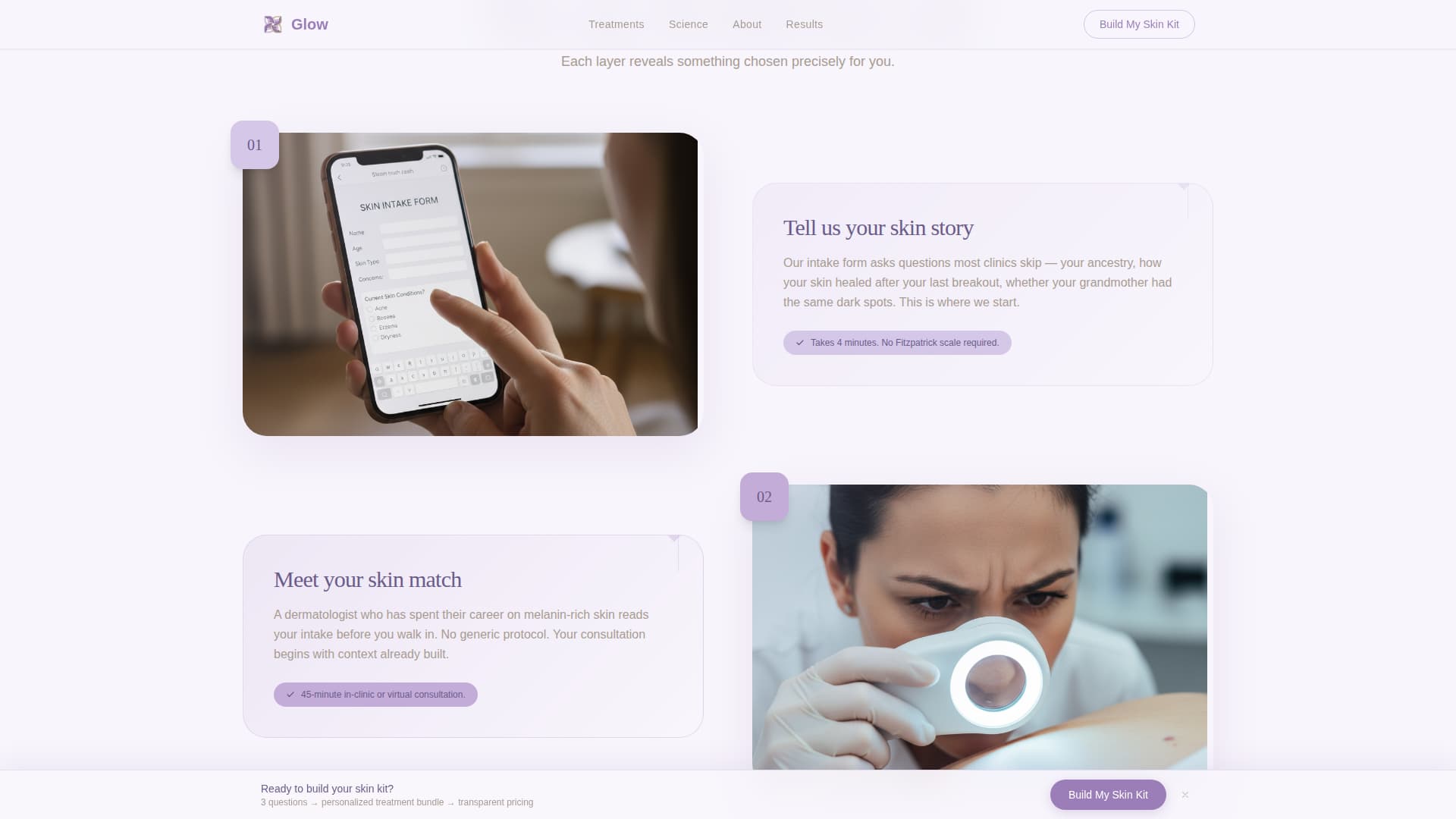 Glow - Radiant Dermatologist Landing Page Template
