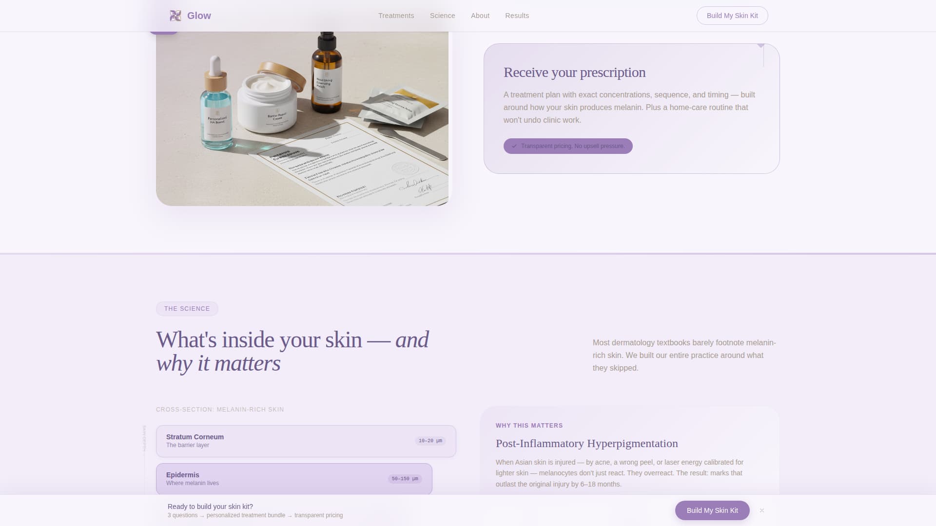 Glow - Radiant Dermatologist Landing Page Template