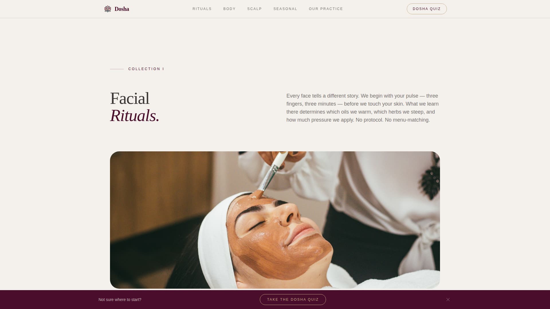 Dosha - Luxe Ayurvedic Landing Page Template