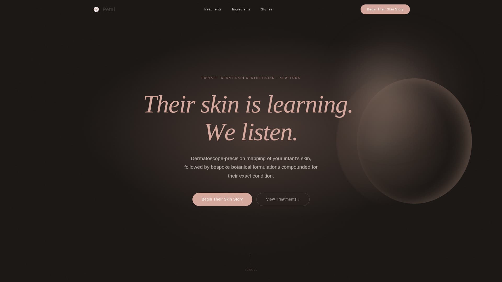 Petal - Luxe Aesthetician Landing Page Template