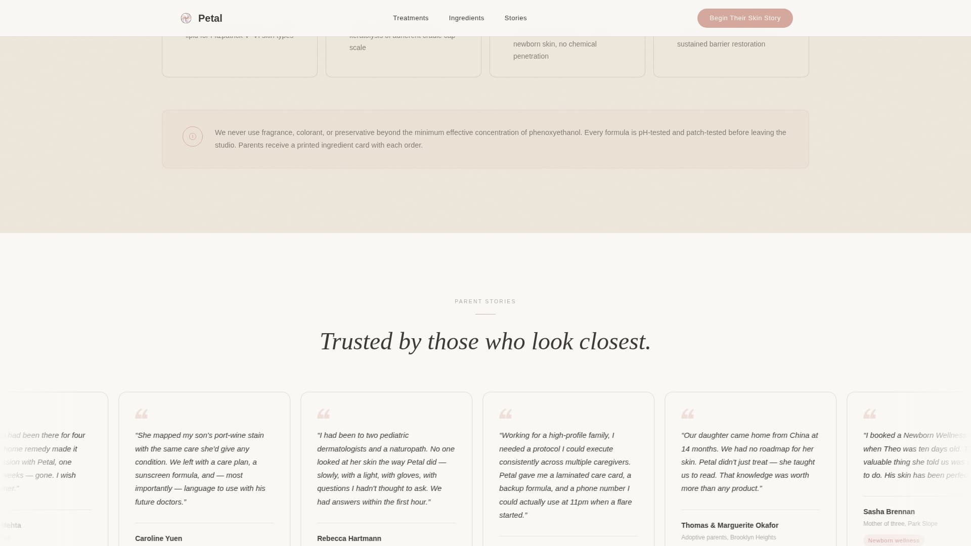 Petal - Luxe Aesthetician Landing Page Template