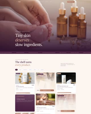 Petal - Gentle Babybeauty Landing Page Template