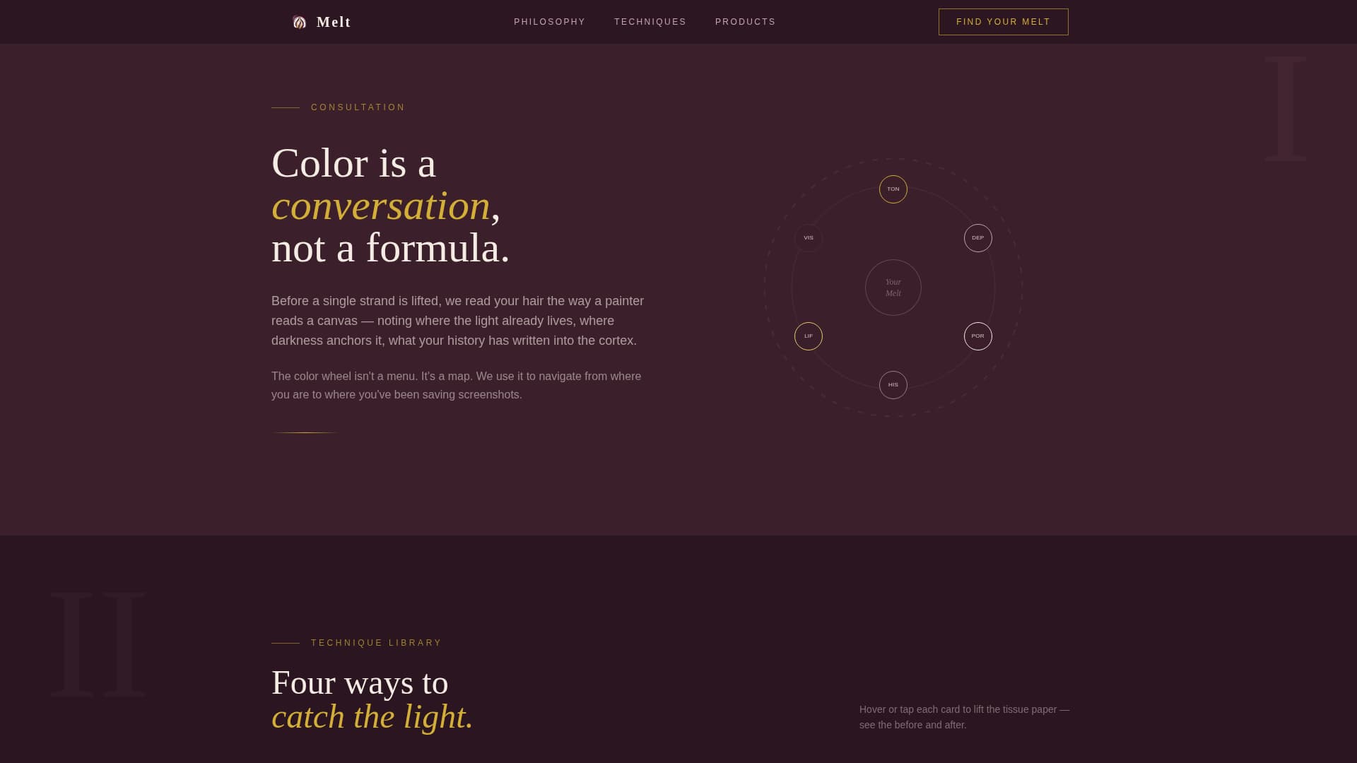 Melt - Radiant Balayage Landing Page Template