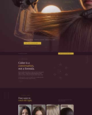 Melt - Radiant Balayage Landing Page Template