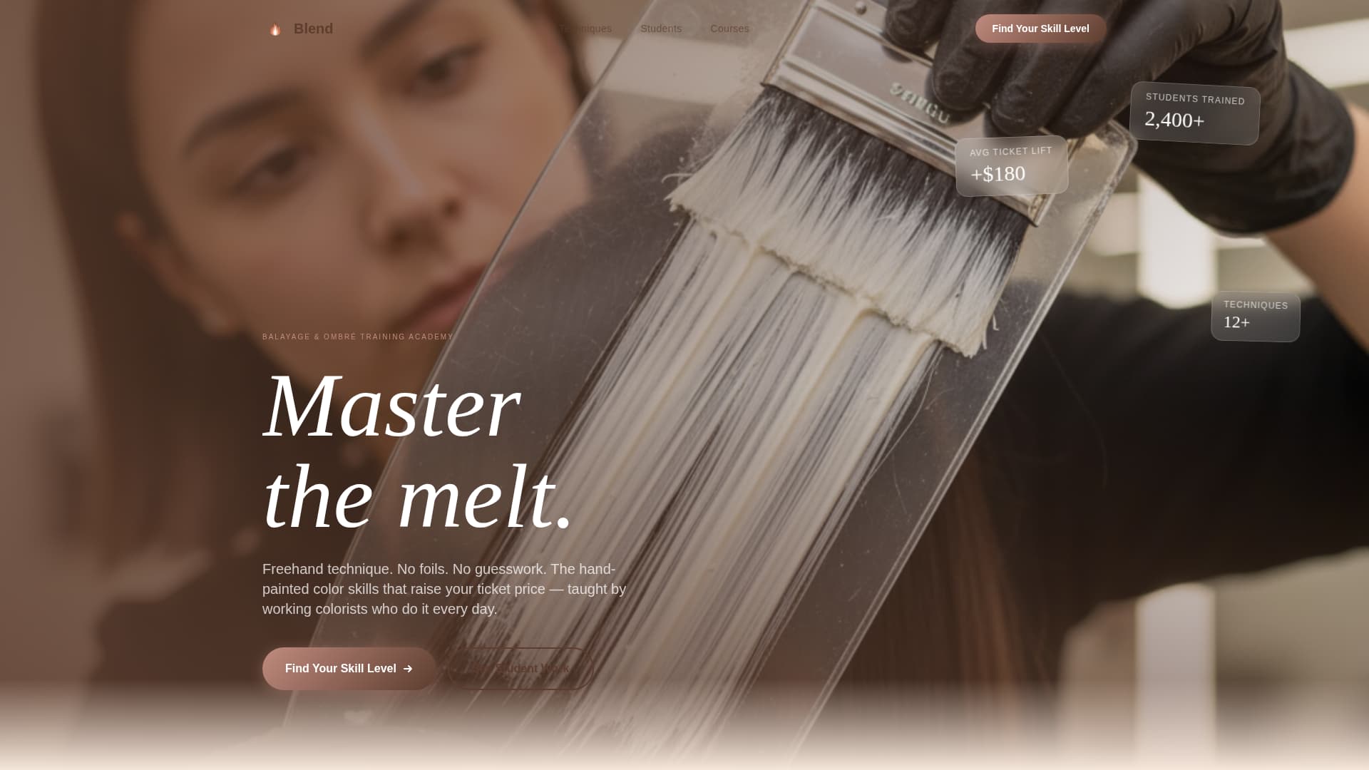 Blend - Immersive Balayage Landing Page Template