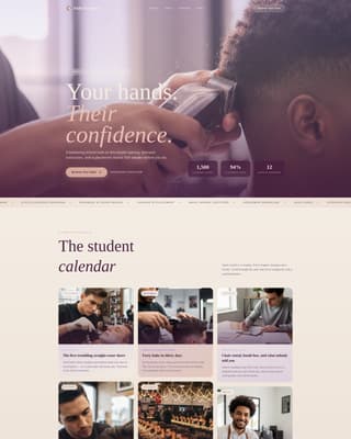 Barbering - Premium Academy Landing Page Template