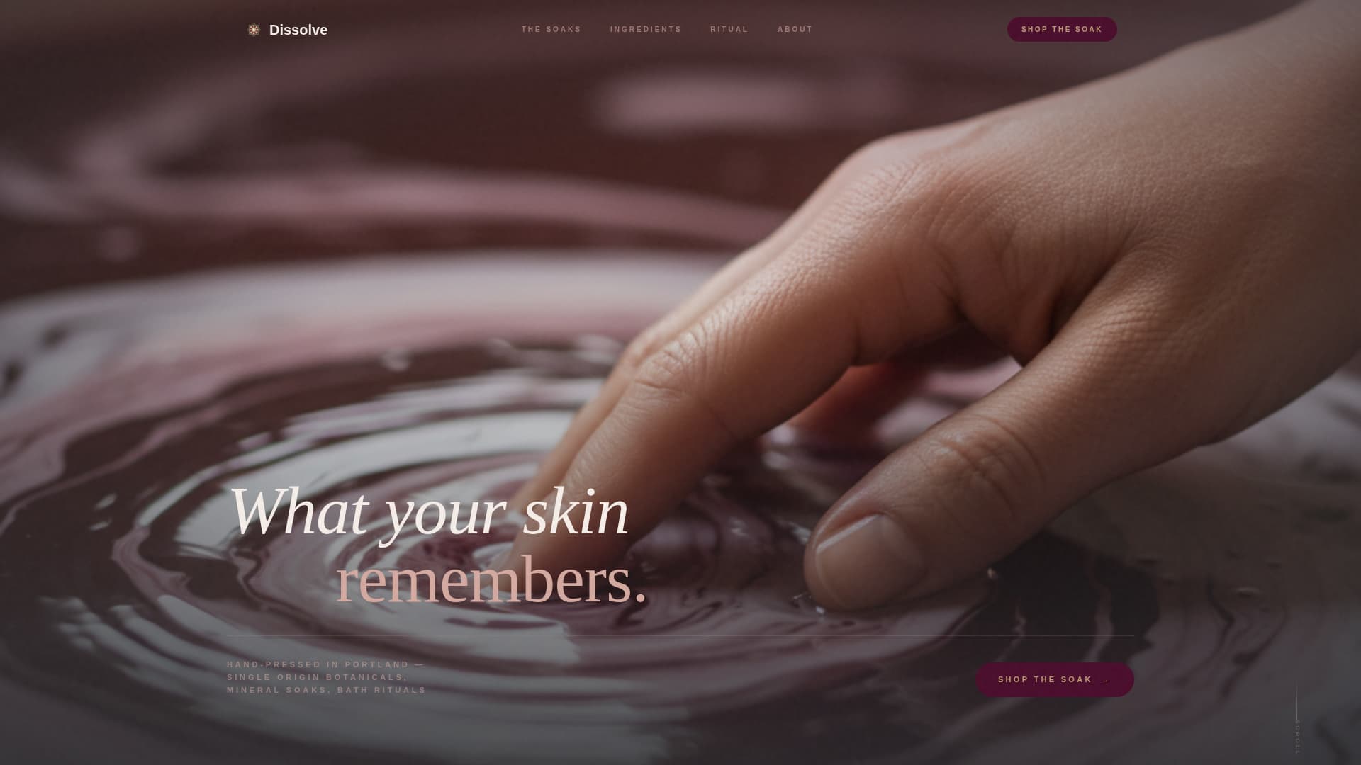 Dissolve - Luxe Bathbomb Landing Page Template