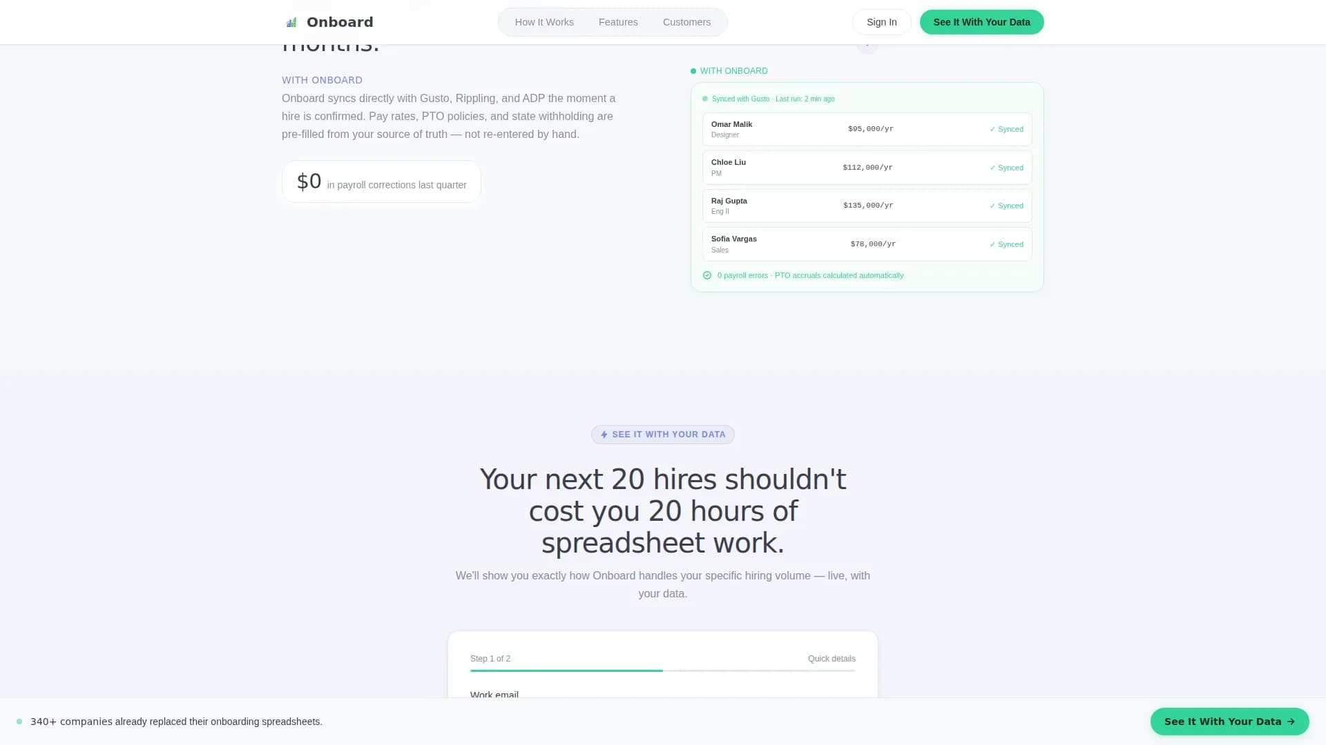 Onboard - Seamless HR Landing Page Template