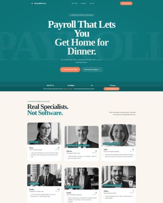 Payroll - Trusted Startup Landing Page Template