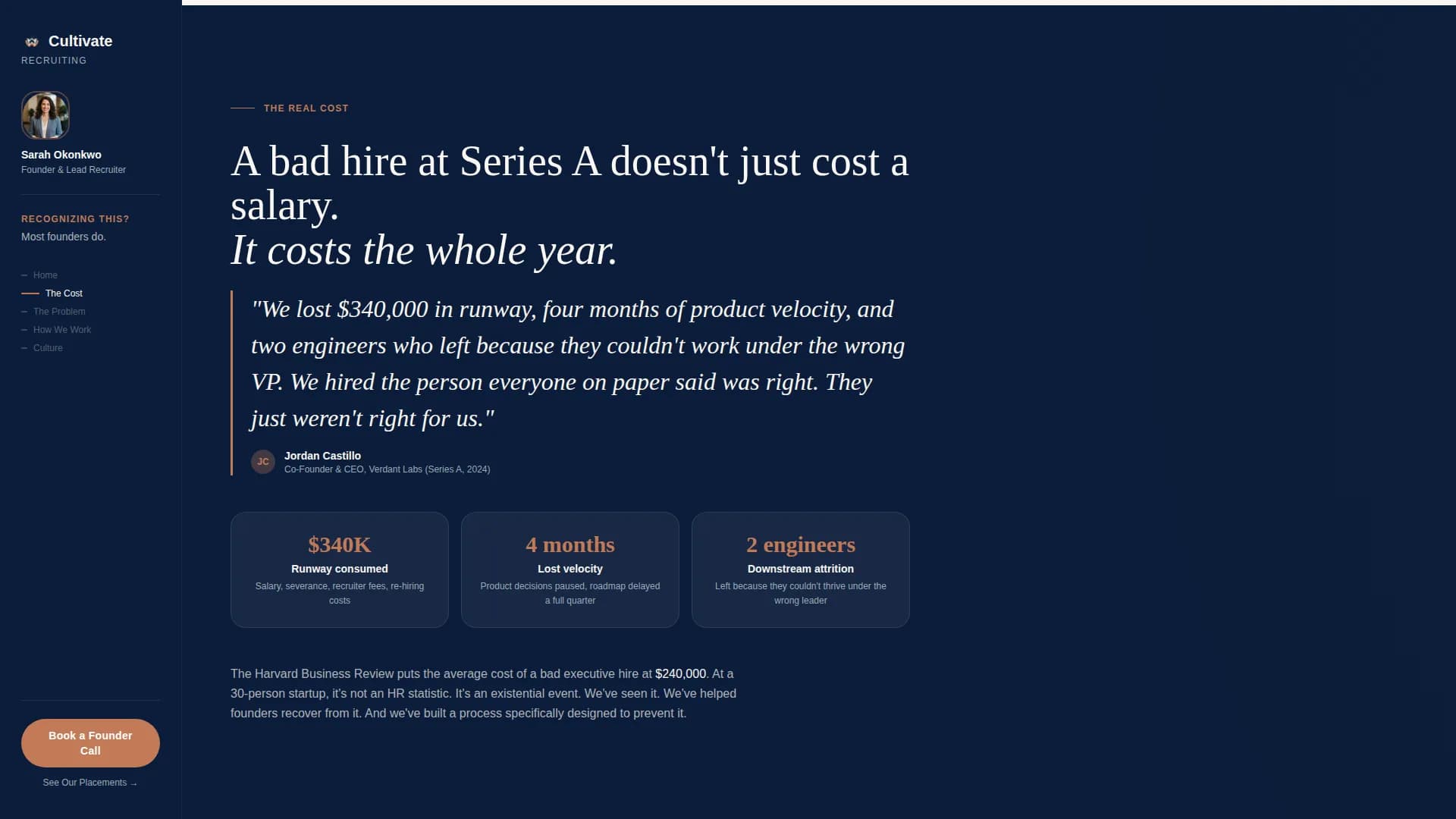 Cultivate - Startup Recruiting Landing page Template