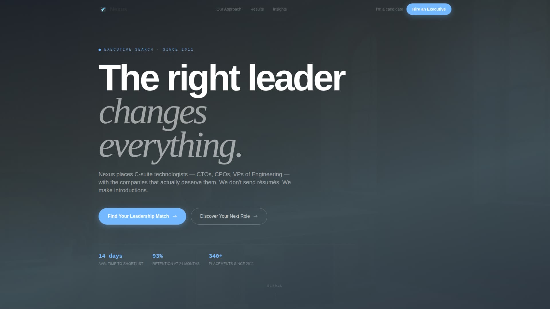 Nexus - Elite Executive Landing Page Template