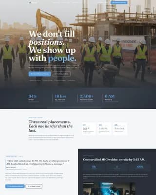 Bench - Staffing Agency Landing page Template