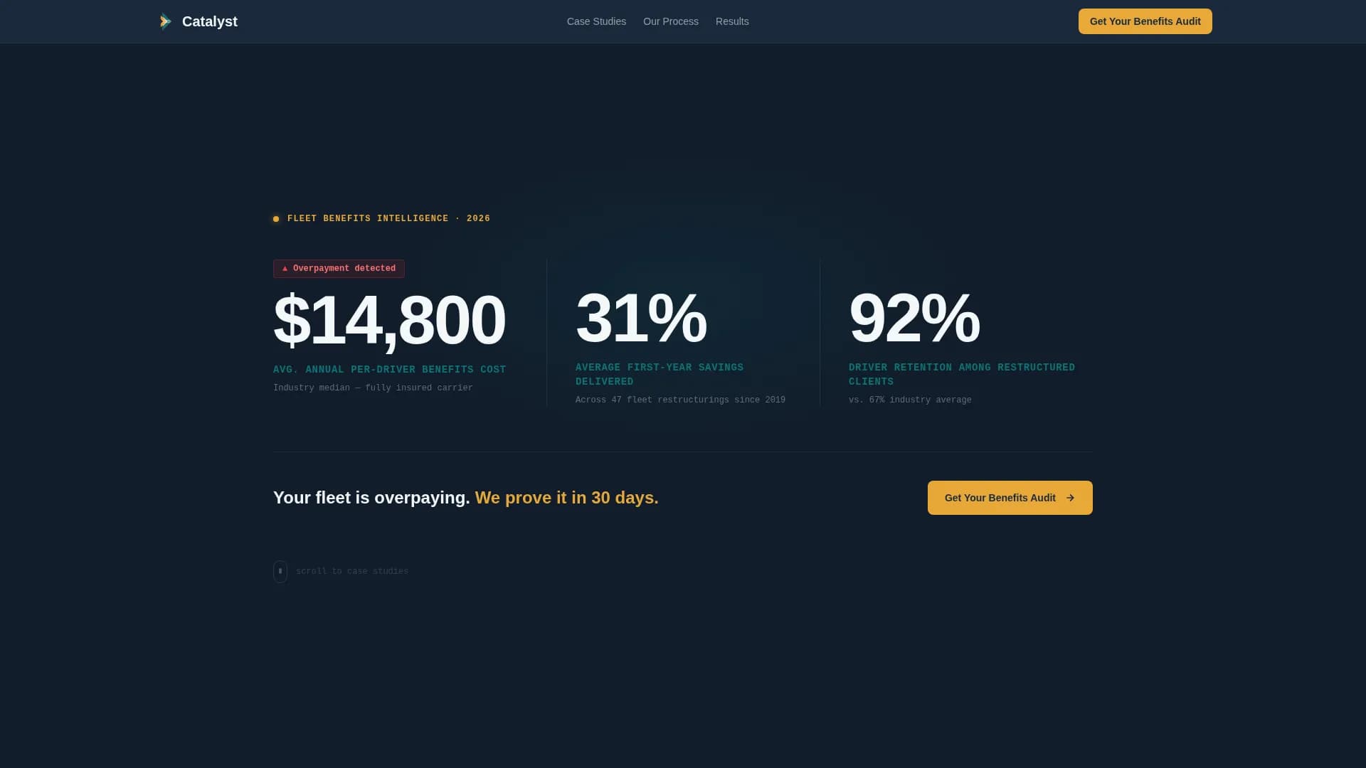 Catalyst - Transportation Consulting Landing page Template