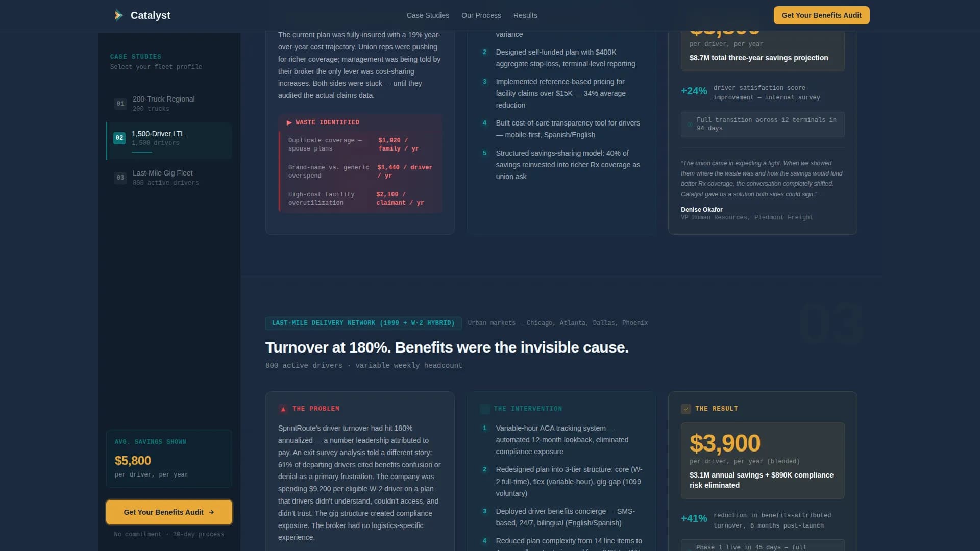 Catalyst - Transportation Consulting Landing page Template