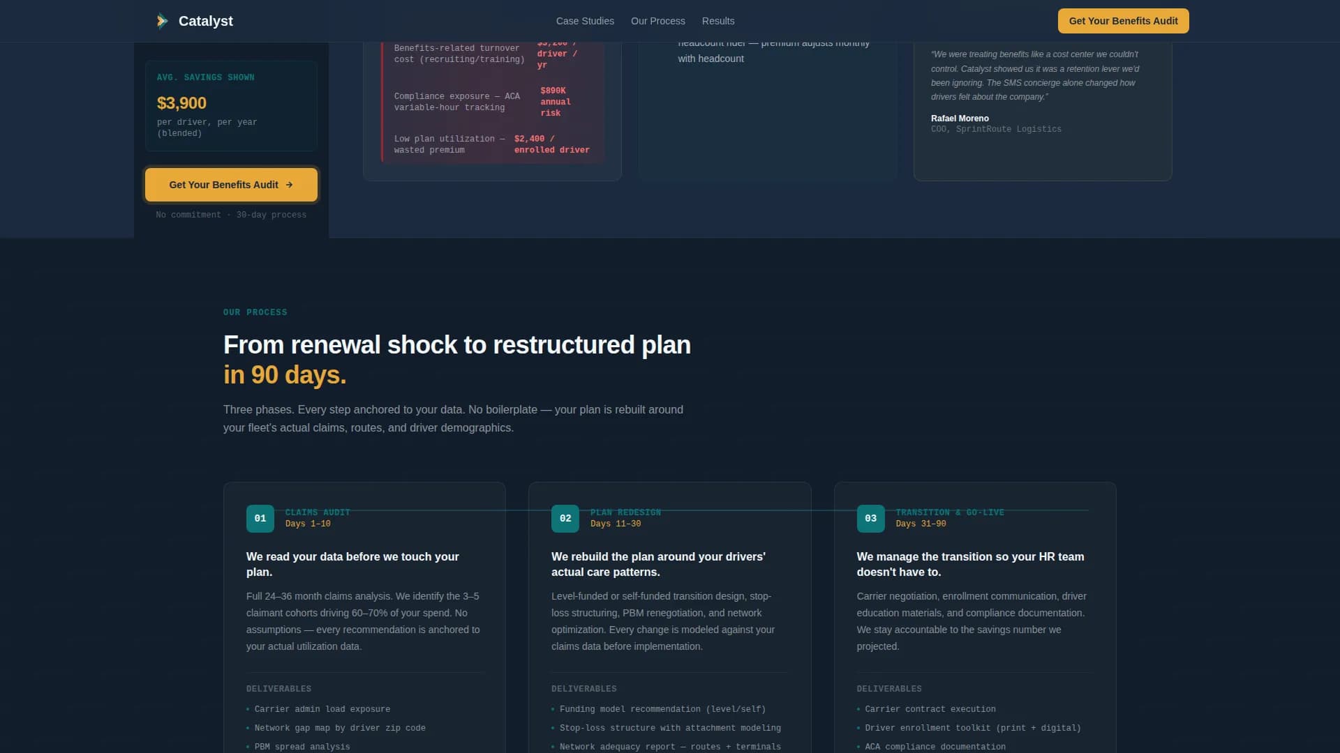 Catalyst - Transportation Consulting Landing page Template