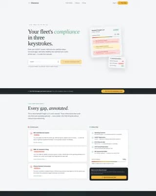 Clearance - Compliance Services Landing page Template