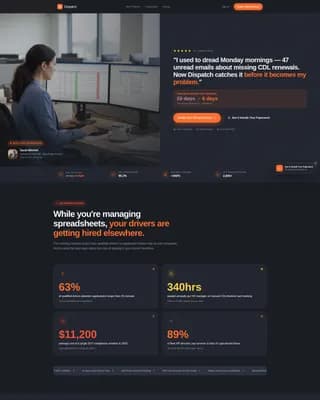 Dispatch - HR Software Landing Page Template