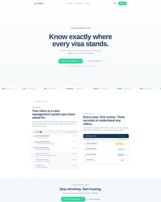 Docket - Visa Tracking Landing page Template